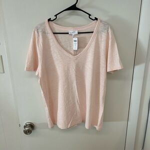 Soma Pink V-Neck Short Sleeve Tee